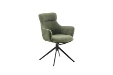 Armlehnstuhl >PELION< (2-er Set) in Olive, Polyester - 62x90x62cm (BxHxT)