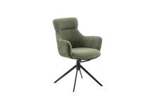 Armlehnstuhl >PELION< (2-er Set) in Olive, Polyester - 62x90x62cm (BxHxT)