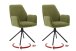 Armlehnstuhl >ACANDI < (2-er Set) in Olive - 60x89x64 (BxHxT)