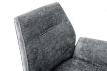 Armlehnstuhl >DIVERIA< (2-er Set) in Anthrazit, Polyester - 64x90x66cm (BxHxT)