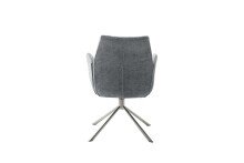 Armlehnstuhl >DIVERIA< (2-er Set) in Anthrazit, Polyester - 64x90x66cm (BxHxT)