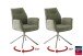 Armlehnstuhl >DIVERIA< (2-er Set) in Olive, Polyester - 64x90x66cm (BxHxT)