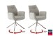 Armlehnstuhl >DIVERIA< (2-er Set) in Taupe, Polyester - 64x90x66cm (BxHxT)