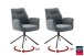 Armlehnstuhl >DIVERIA< (2-er Set) in Anthrazit, Polyester - 64x90x66cm (BxHxT)