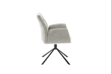 Armlehnstuhl >DIVERIA< (2-er Set) in Taupe, Polyester - 64x90x66cm (BxHxT)