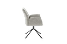 Armlehnstuhl >DIVERIA< (2-er Set) in Taupe, Polyester - 64x90x66cm (BxHxT)