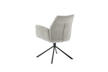 Armlehnstuhl >DIVERIA< (2-er Set) in Taupe, Polyester - 64x90x66cm (BxHxT)