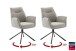 Armlehnstuhl >DIVERIA< (2-er Set) in Taupe, Polyester - 64x90x66cm (BxHxT)