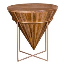 Couchtisch >Hapur< in Natur, Mango - 45x45x45cm (BxHxT)