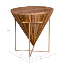 Couchtisch >Hapur< in Natur, Mango - 45x45x45cm (BxHxT)