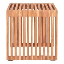 Beistelltisch >Pego< in Braun, Teak - 40x40x40cm (BxHxT)