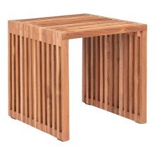 Beistelltisch >Pego< in Braun, Teak - 40x40x40cm...