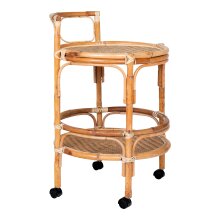 Beistelltisch >Zaragoza< in Braun, Rattan - 55x87x55cm (BxHxT)
