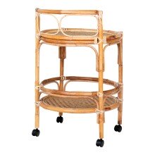 Beistelltisch >Zaragoza< in Braun, Rattan - 55x87x55cm (BxHxT)