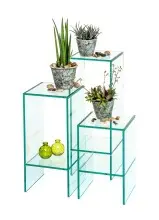 Blumenständer >7/196-00< in Klarglas, Glas -...