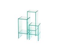 Blumenständer >7/196-00< in Klarglas, Glas - 41x25cm (HxD)