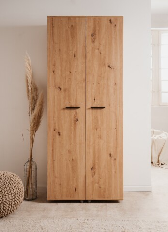 Schuhschrank >Lugo< in Dekor Artisan Oak - 74x181,5x34cm (BxHxT)