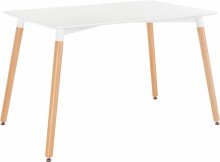 Esstisch >9/170-11< in Weiß lackiert, MDF - 120x76x80cm (BxHxT)