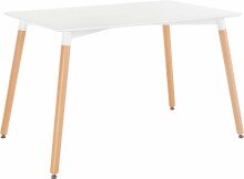 Esstisch >9/170-11< in Weiß lackiert, MDF - 120x76x80cm (BxHxT)