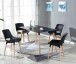 Esstisch >9/170-05< in Schwarz lackiert, MDF - 120x76x80cm (BxHxT)