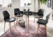 Esstisch >9/170-05< in Schwarz lackiert, MDF - 120x76x80cm (BxHxT)