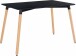 Esstisch >9/170-05< in Schwarz lackiert, MDF - 120x76x80cm (BxHxT)