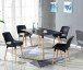 Esstisch >9/170-05< in Schwarz lackiert, MDF - 120x76x80cm (BxHxT)