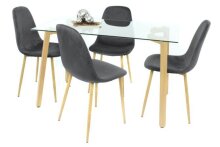 Esstisch >9/171< in Klarglas, Glas - 120x75x70cm (BxHxT)