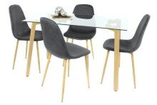 Esstisch >9/171< in Klarglas, Glas - 120x75x70cm...