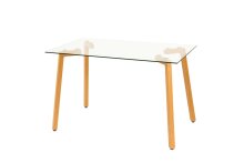 Esstisch >9/171< in Klarglas, Glas - 120x75x70cm (BxHxT)