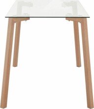 Esstisch >9/171< in Klarglas, Glas - 120x75x70cm (BxHxT)