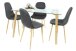 Esstisch >9/171< in Klarglas, Glas - 120x75x70cm (BxHxT)