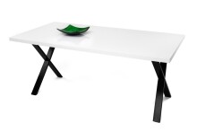 Esstisch >9187-11.05< in Weiß, MDF - 160x75x90cm (BxHxT)