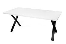 Esstisch >9187-11.05< in Weiß, MDF -...