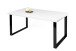 Esstisch >9193-11.05< in Weiß hochglanz, MDF - 160x75x90cm (BxHxT)