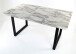 Esstisch >9220-19< in Marmor weiß, MDF - 160x75x75cm (BxHxT)