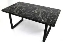 Esstisch >9220-23< in Marmor Schwarz, MDF -...