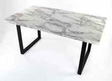 Esstisch >9230-19< in Marmor weiß, MDF - 180x75x90cm (BxHxT)