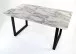 Esstisch >9230-19< in Marmor weiß, MDF - 180x75x90cm (BxHxT)