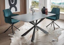 Esstisch >9240-20< in Grau matt, Keramik -...