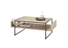 Couchtisch >Marlon< in Eiche und schwarz, Eiche und...