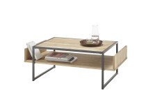 Couchtisch >Marlon< in Eiche und schwarz, Eiche und...