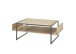 Couchtisch >Marlon< in Eiche und schwarz, Eiche und Metall - 110x40x60cm (BxHxT)