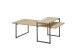 Couchtisch >Elliot< in Eiche, Metall schwarz - 118x48x64cm (BxHxT)