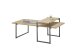 Couchtisch >Elliot< in Eiche, Metall schwarz - 118x48x64cm (BxHxT)
