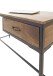 Schreibtisch >Hapur< in Akazie und schwarz , Akazie - 140x79x60cm (BxHxT)