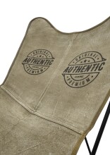 Loungesessel >Milla< in schwarz, Canvasstoff, Metall - 75x90x75cm (BxHxT)