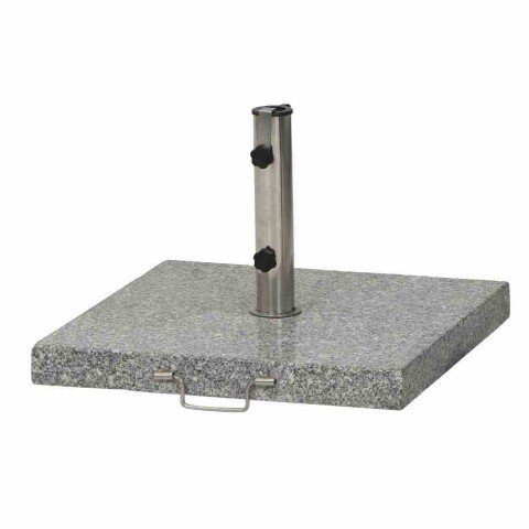 Schirmständer-Platte >Granit< in silber - 55x5,5x55 (BxHxT)