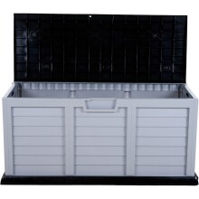 Kissenbox >Jumbo XXL< in silber, schwarz, Kunststoff - 61x69x140cm (BxHxT)