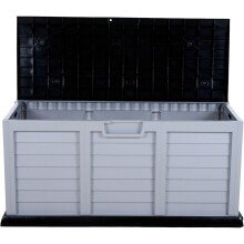 Kissenbox >Jumbo XXL< in silber, schwarz, Kunststoff - 61x69x140cm (BxHxT)